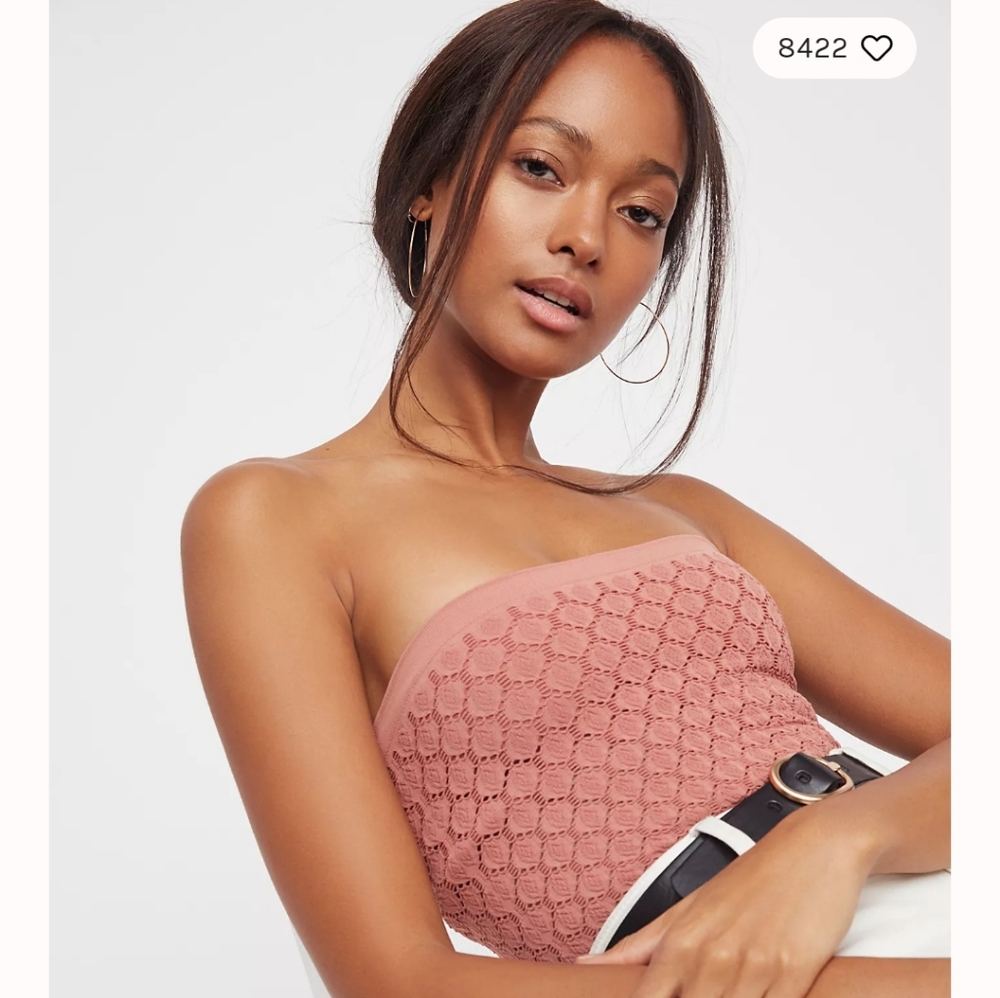 Free People Honey Textured Tube Top